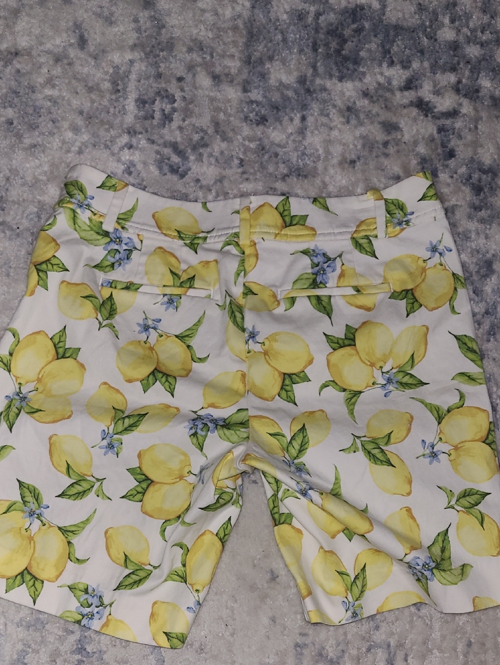 NWOT Talbots Petite White Lemon Print Shorts - Picture 6 of 8
